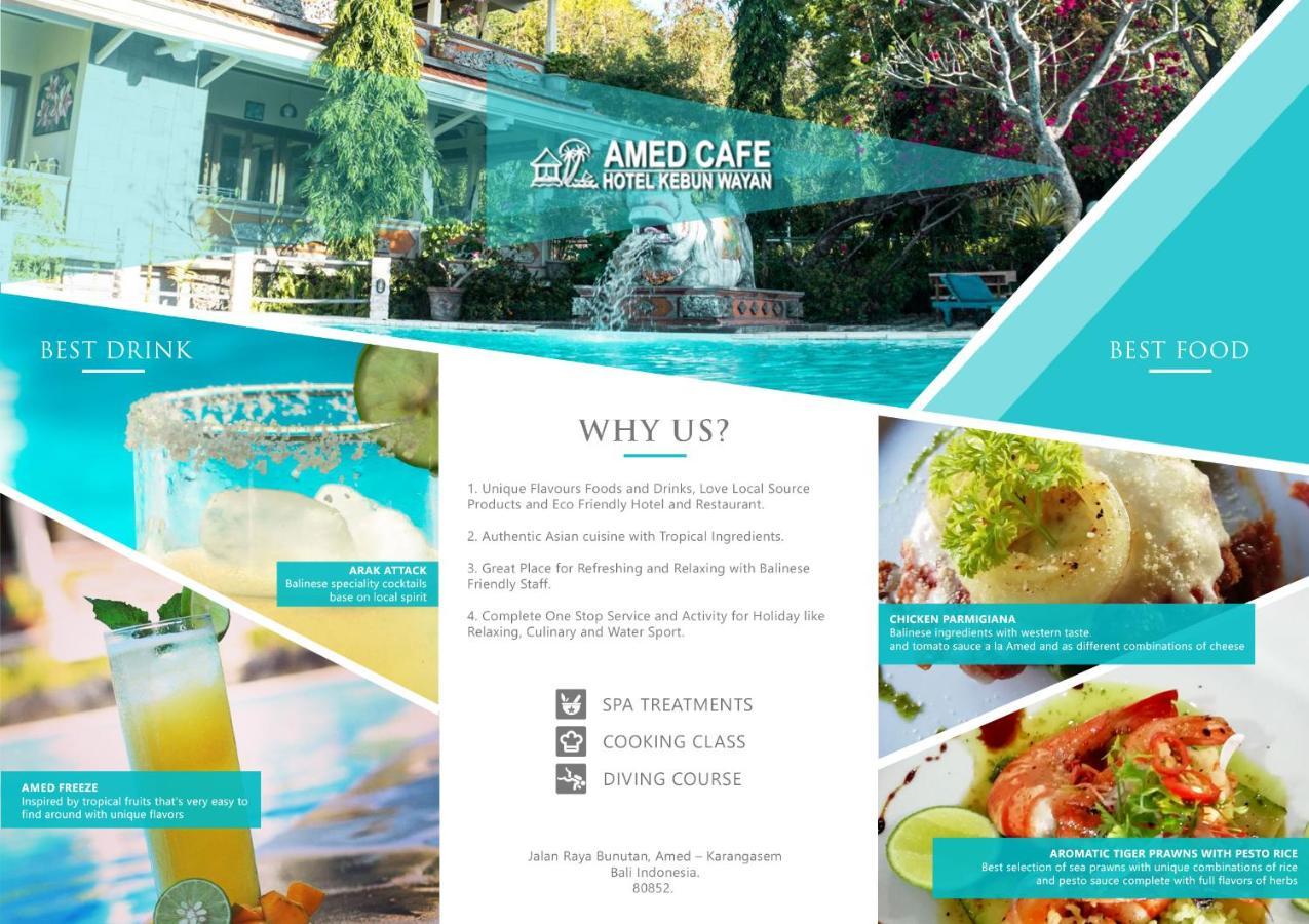 Amed Cafe & Hotel Kebun Wayan Экстерьер фото
